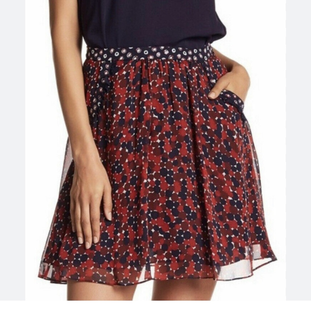 Diane Von Furstenberg Marisa Multi SilkChiffon Skirt